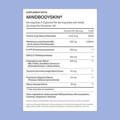 MINDBODYSKIN® Hormonal Acne Supplement
